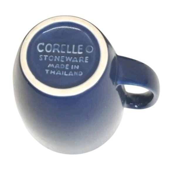Corelle Coordinates Navy Blue Stoneware Coffee Mugs Coffee Cups Set Of 4 - Picture 4 of 4